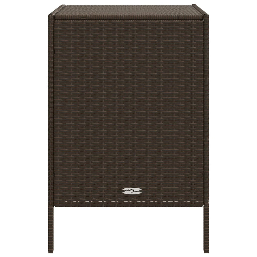 Tuinkast Poly Rattan 55 x 59 x 80 cm Bruin