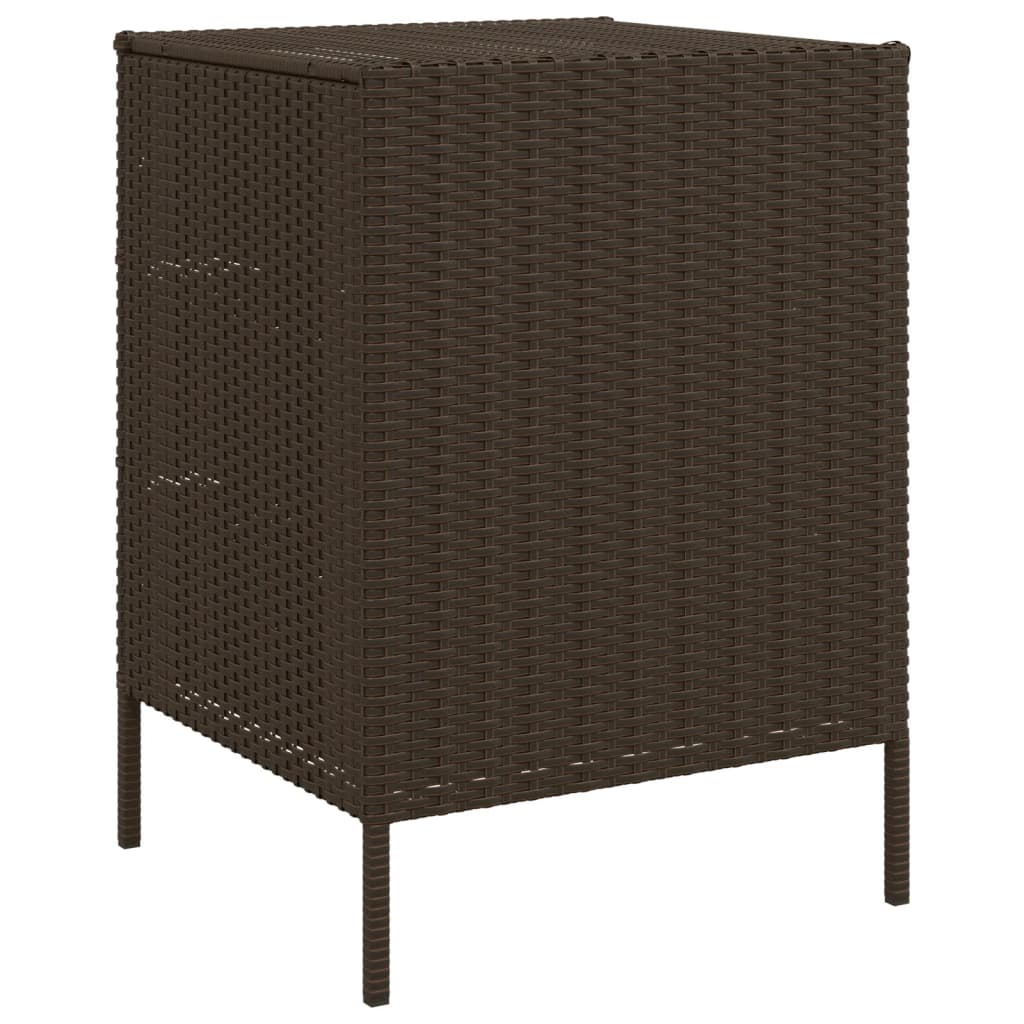 Tuinkast Poly Rattan 55 x 59 x 80 cm Bruin