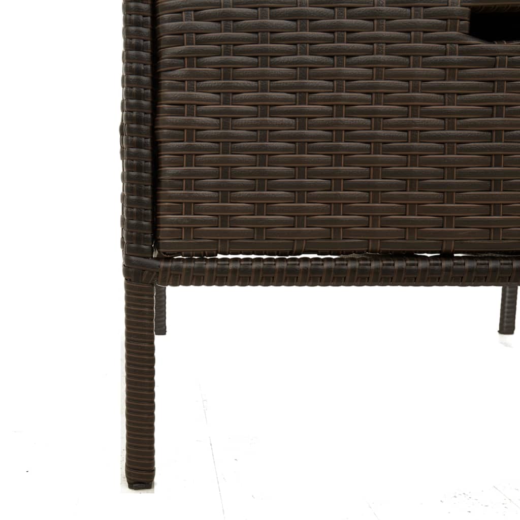 Tuinkast Poly Rattan 55 x 59 x 80 cm Bruin