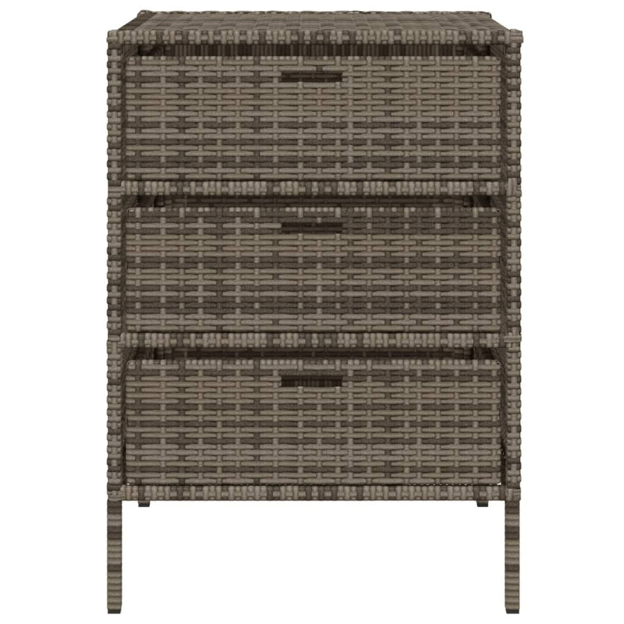 Tuinkast Poly Rattan 55 x 59 x 80 cm Grijs