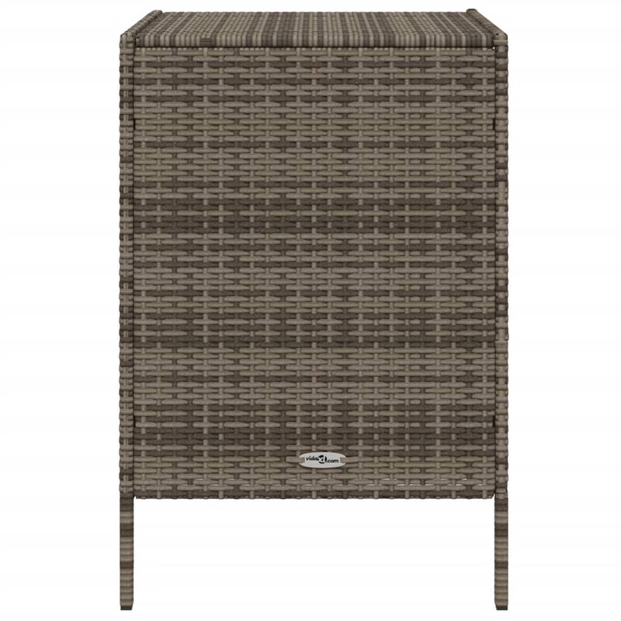 Tuinkast Poly Rattan 55 x 59 x 80 cm Grijs