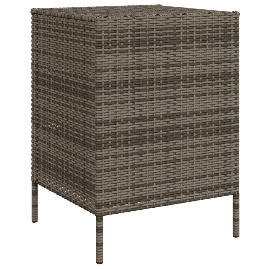 Tuinkast Poly Rattan 55 x 59 x 80 cm Grijs
