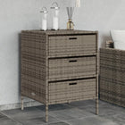 Tuinkast Poly Rattan 55 x 59 x 80 cm Grijs