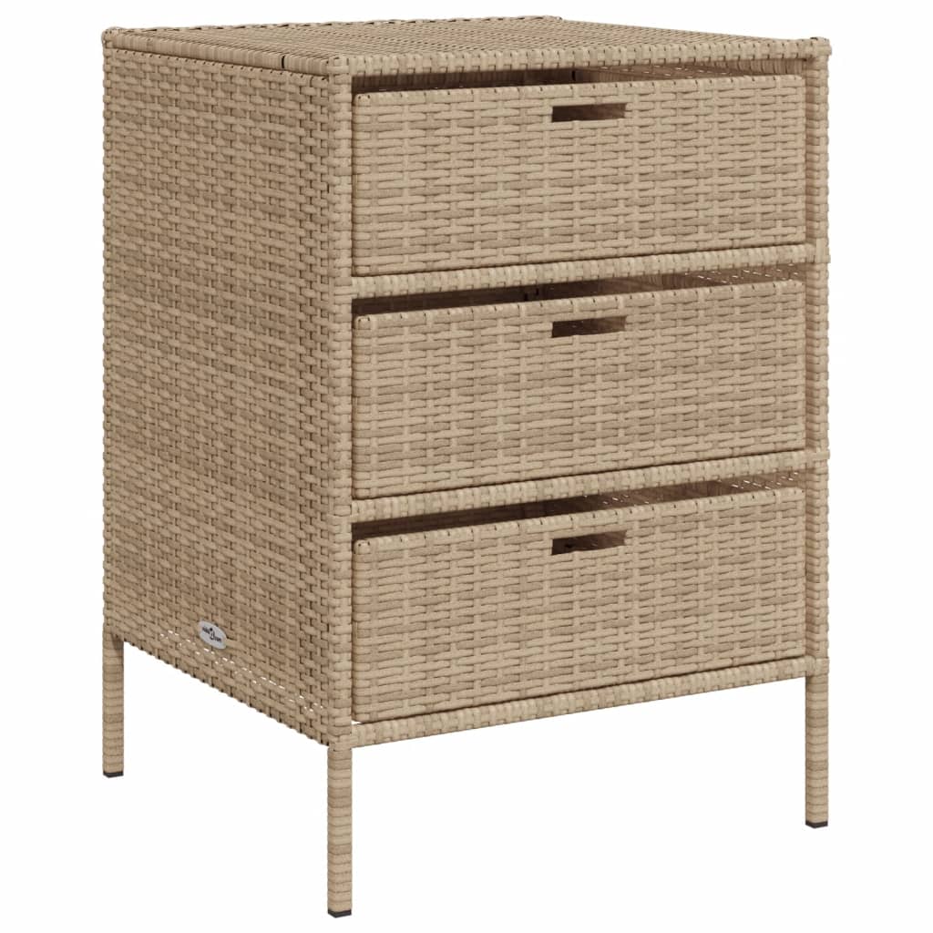 Tuinkast Poly Rattan 55 x 59 x 80 cm Beige