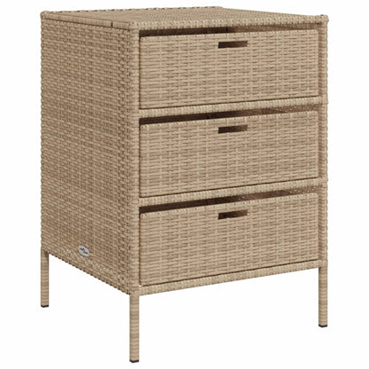 Tuinkast Poly Rattan 55 x 59 x 80 cm Beige