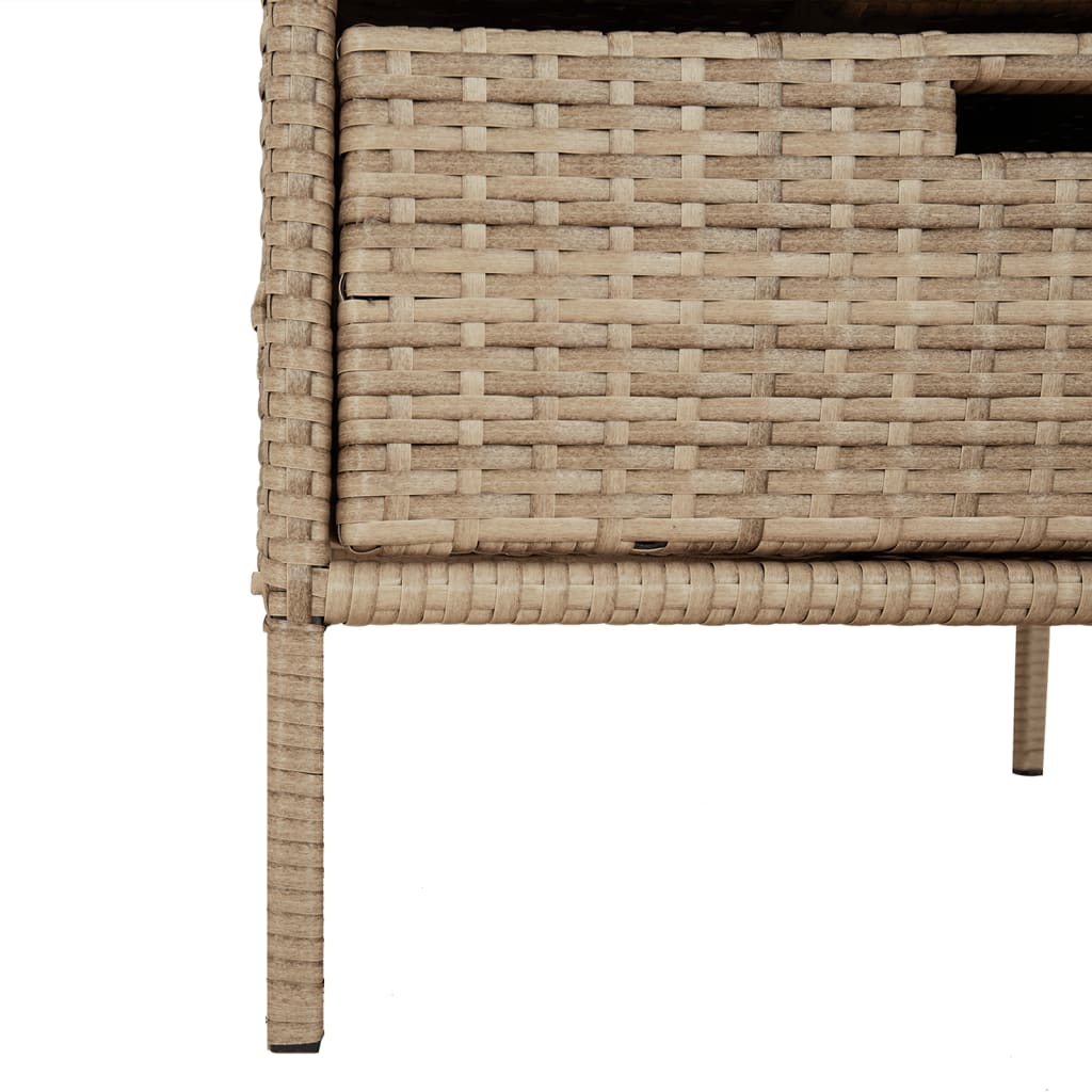 Tuinkast Poly Rattan 55 x 59 x 80 cm Beige