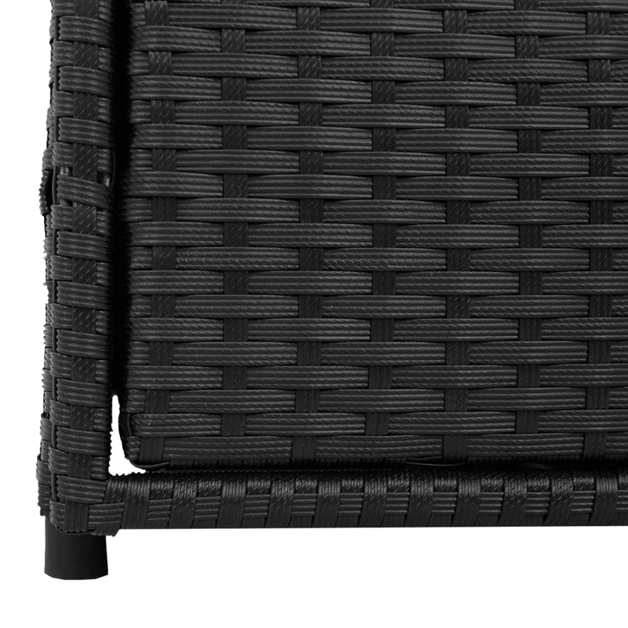 Tuinkast Poly Rattan 55 x 59 x 69 cm Zwart