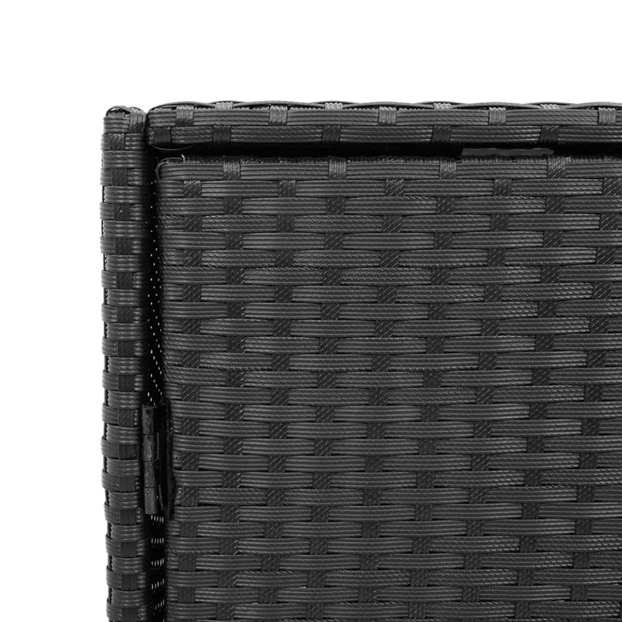 Tuinkast Poly Rattan 55 x 59 x 69 cm Zwart