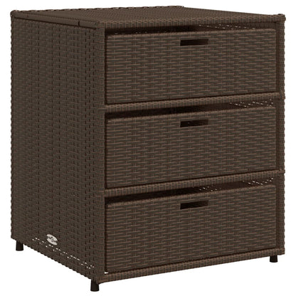 Tuinkast Poly Rattan 55 x 59 x 69 cm Bruin