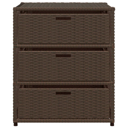 Tuinkast Poly Rattan 55 x 59 x 69 cm Bruin