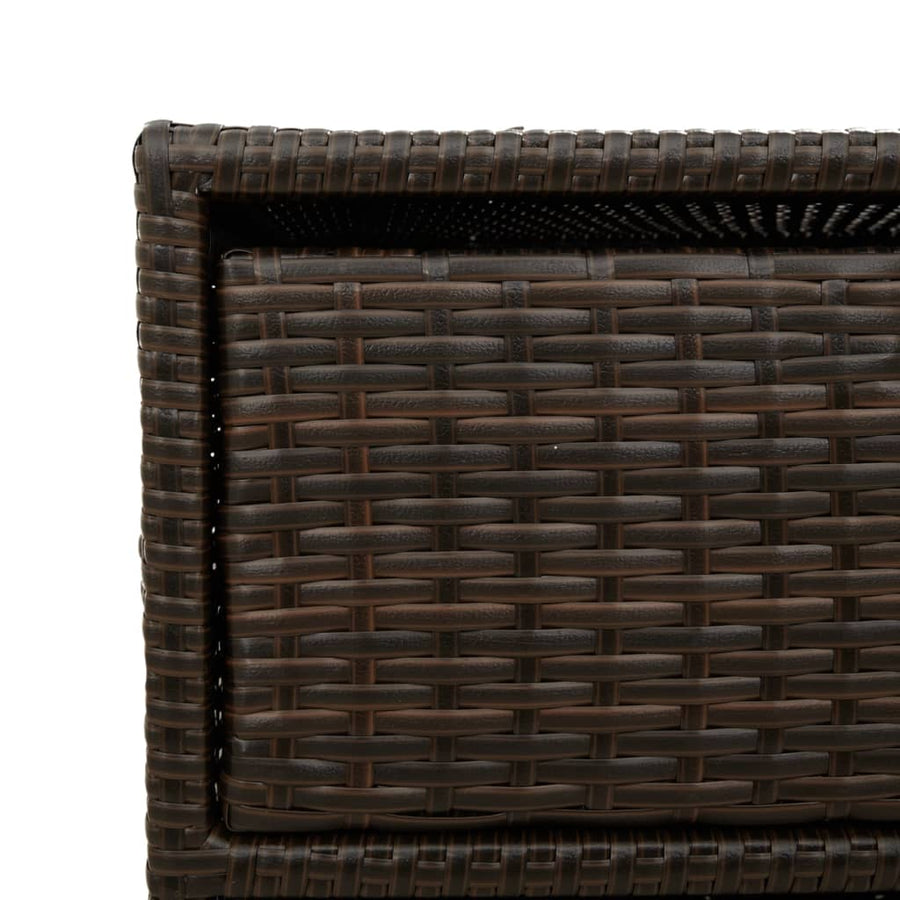 Tuinkast Poly Rattan 55 x 59 x 69 cm Bruin
