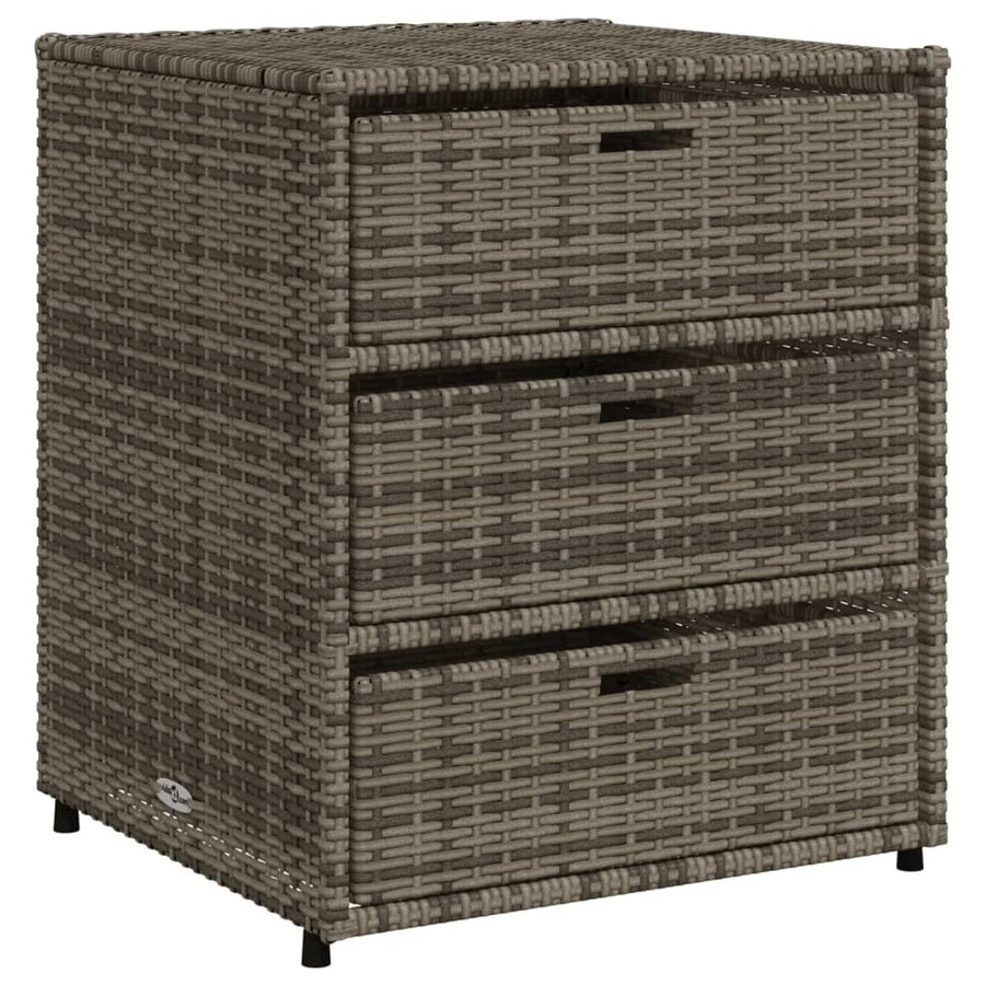 Tuinkast Poly Rattan 55 x 59 x 69 cm Grijs