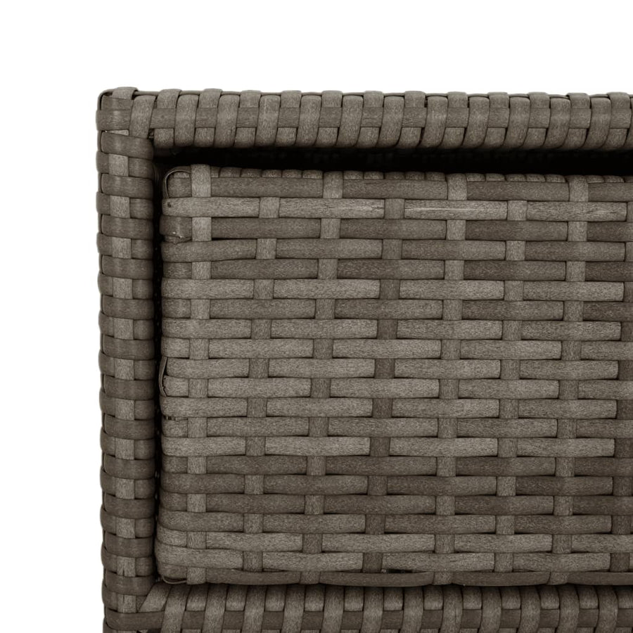 Tuinkast Poly Rattan 55 x 59 x 69 cm Grijs