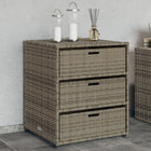 Tuinkast Poly Rattan 55 x 59 x 69 cm Grijs