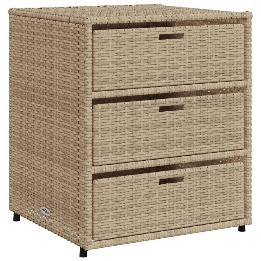 Tuinkast Poly Rattan 55 x 59 x 69 cm Beige