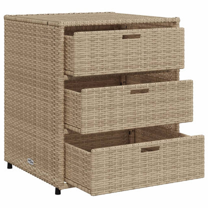 Tuinkast Poly Rattan 55 x 59 x 69 cm Beige