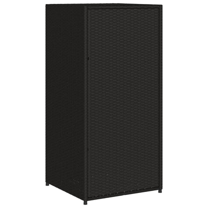 Tuinkast Poly Rattan 55 x 55 x 111 cm Zwart