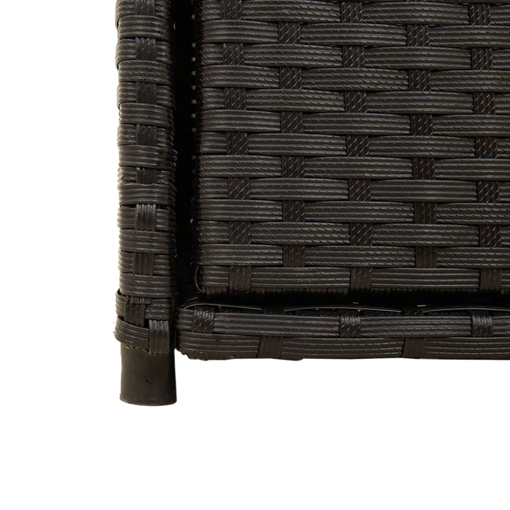 Tuinkast Poly Rattan 55 x 55 x 111 cm Zwart