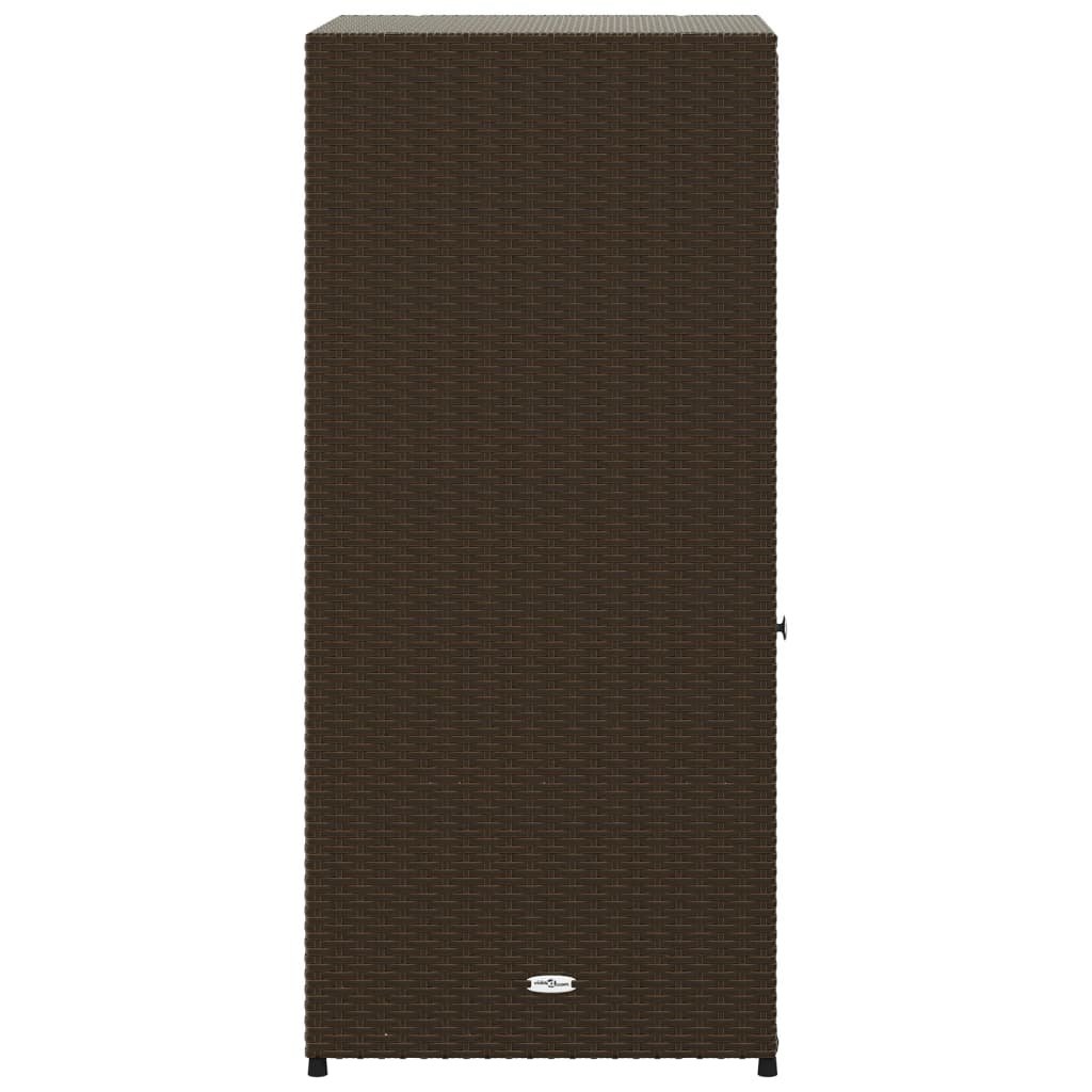 Tuinkast Poly Rattan 55 x 55 x 111 cm Bruin