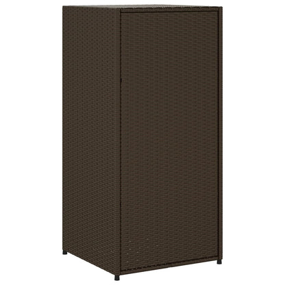 Tuinkast Poly Rattan 55 x 55 x 111 cm Bruin