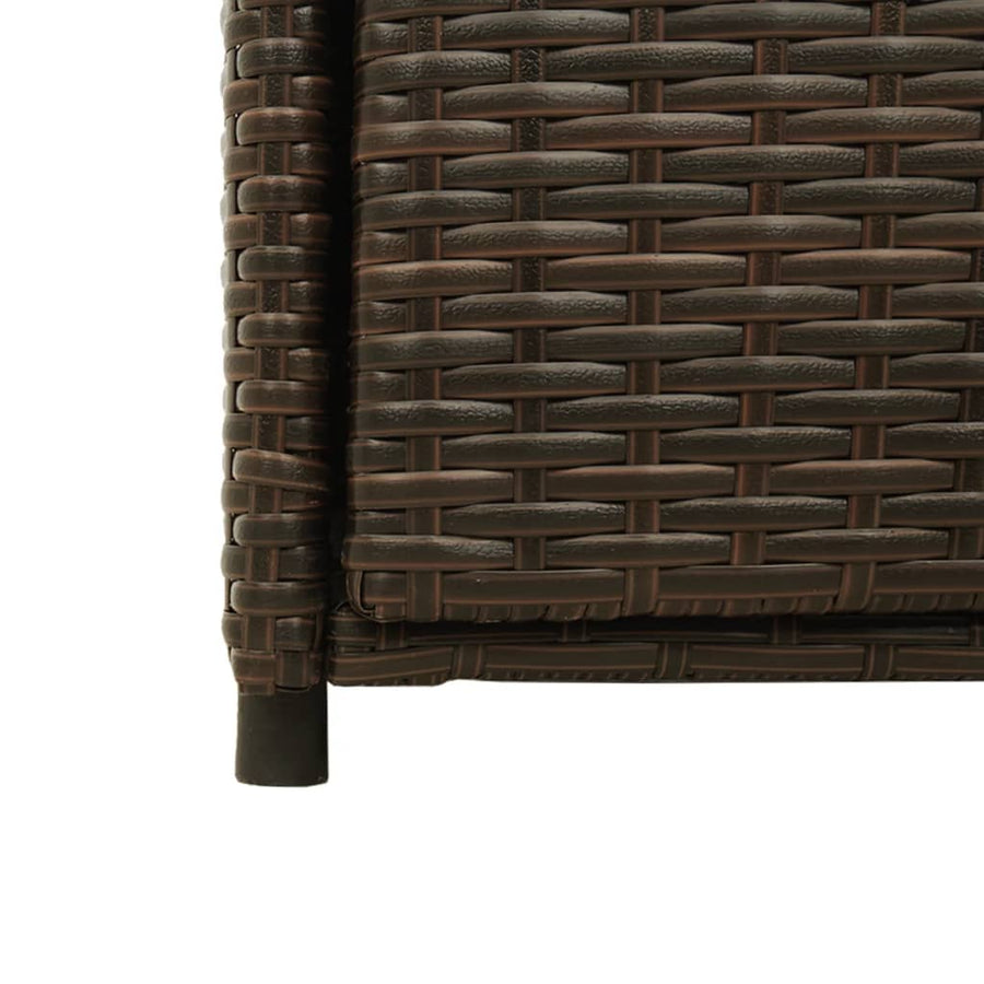 Tuinkast Poly Rattan 55 x 55 x 111 cm Bruin