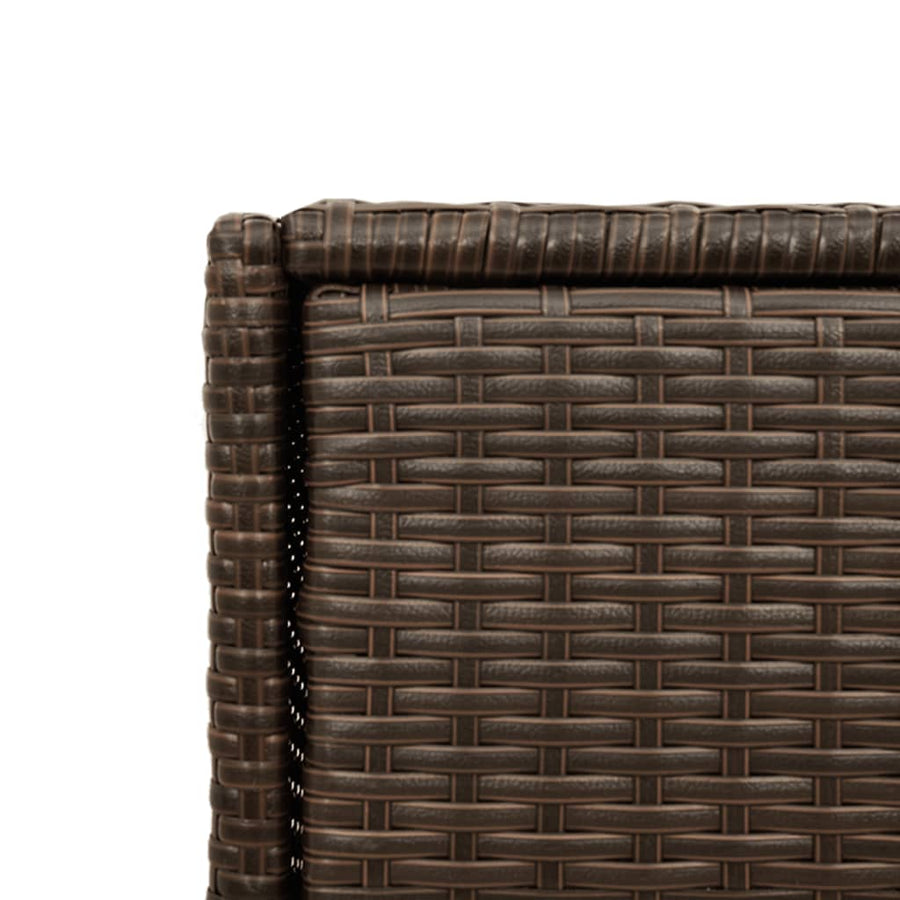 Tuinkast Poly Rattan 55 x 55 x 111 cm Bruin