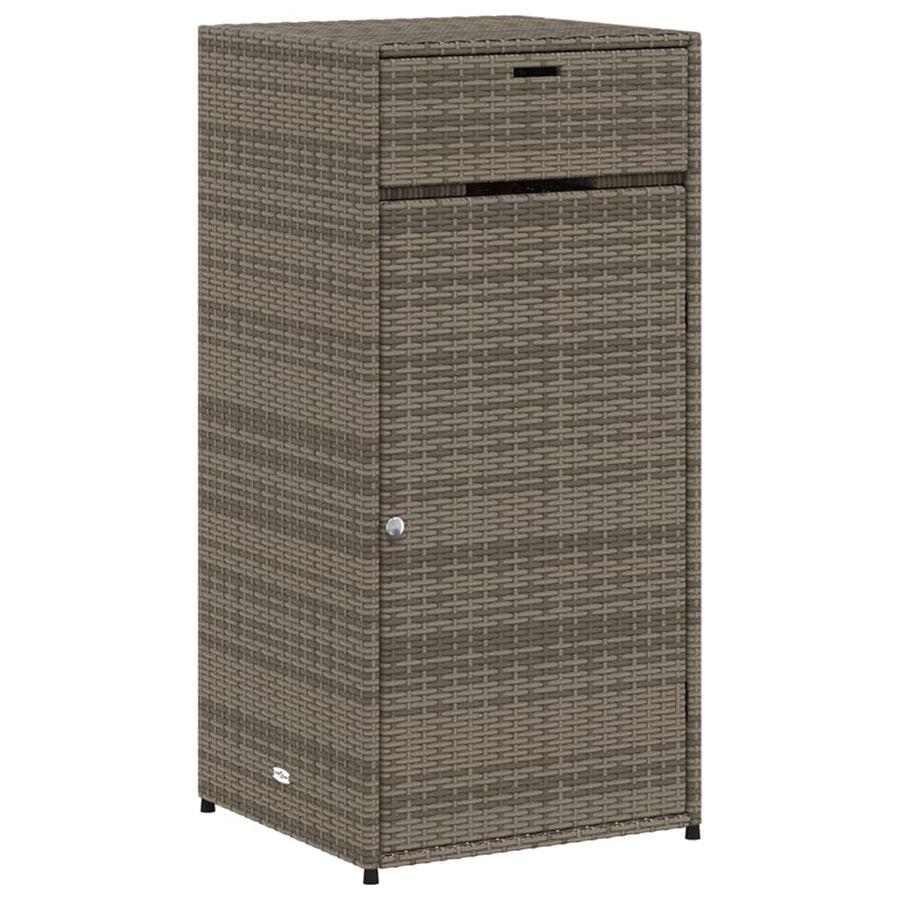 Tuinkast Poly Rattan 55 x 55 x 111 cm Grijs