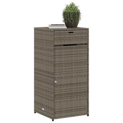 Tuinkast Poly Rattan 55 x 55 x 111 cm Grijs