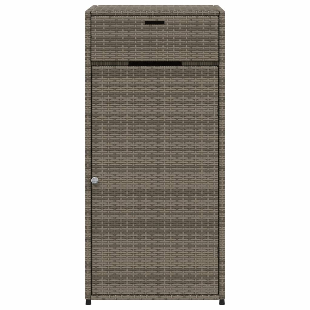 Tuinkast Poly Rattan 55 x 55 x 111 cm Grijs