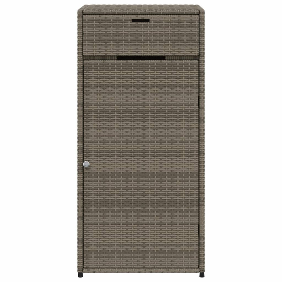 Tuinkast Poly Rattan 55 x 55 x 111 cm Grijs