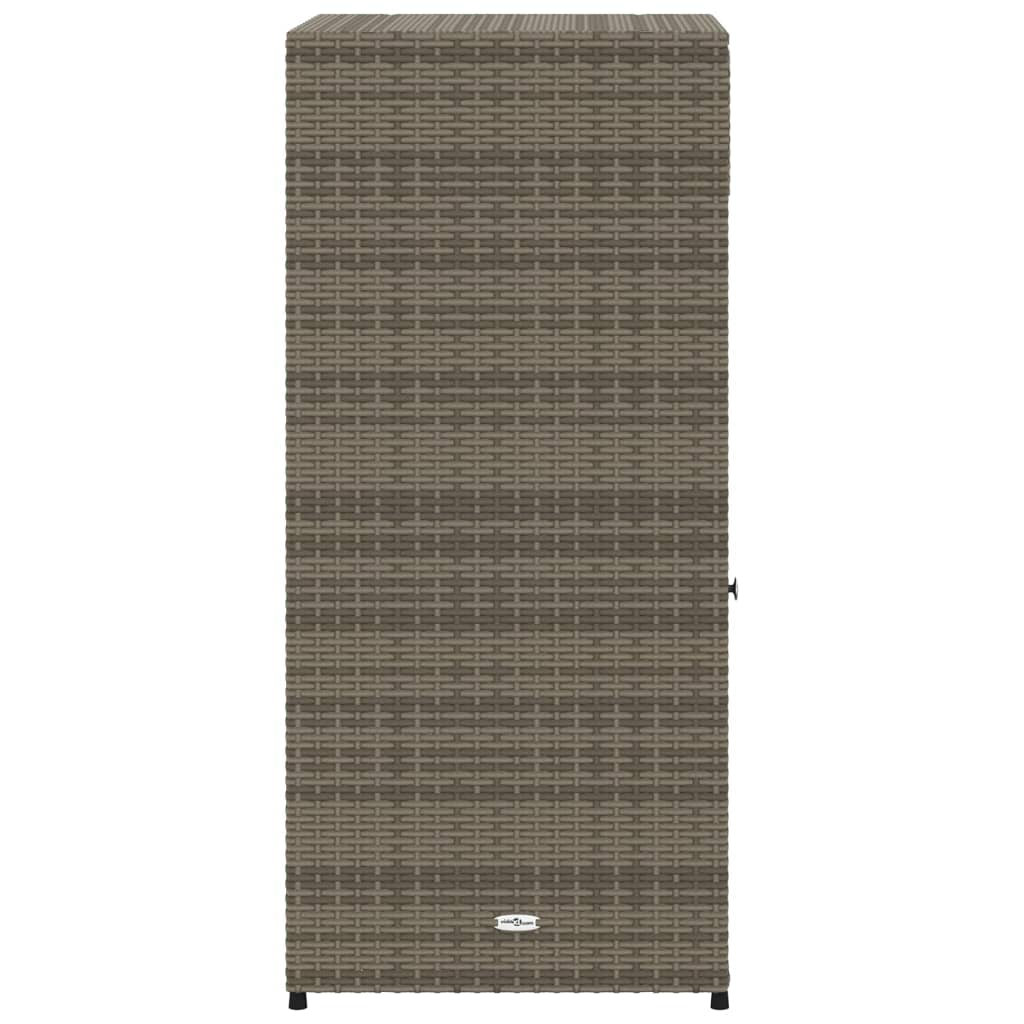 Tuinkast Poly Rattan 55 x 55 x 111 cm Grijs