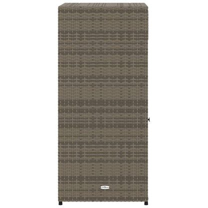 Tuinkast Poly Rattan 55 x 55 x 111 cm Grijs