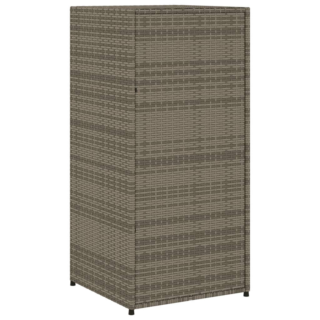 Tuinkast Poly Rattan 55 x 55 x 111 cm Grijs