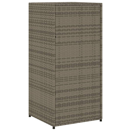 Tuinkast Poly Rattan 55 x 55 x 111 cm Grijs