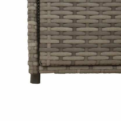 Tuinkast Poly Rattan 55 x 55 x 111 cm Grijs