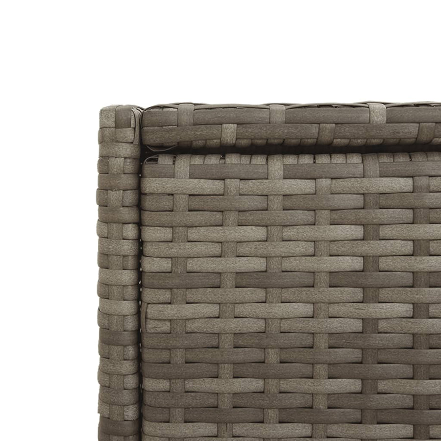Tuinkast Poly Rattan 55 x 55 x 111 cm Grijs