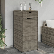 Tuinkast 55x55x111 cm poly rattan grijs wandmontage