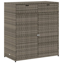 Tuinkast Poly Rattan 105 x 55 x 113 cm Grijs