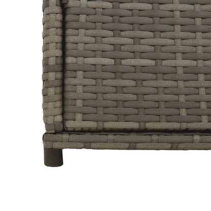 Tuinkast Poly Rattan 105 x 55 x 113 cm Grijs