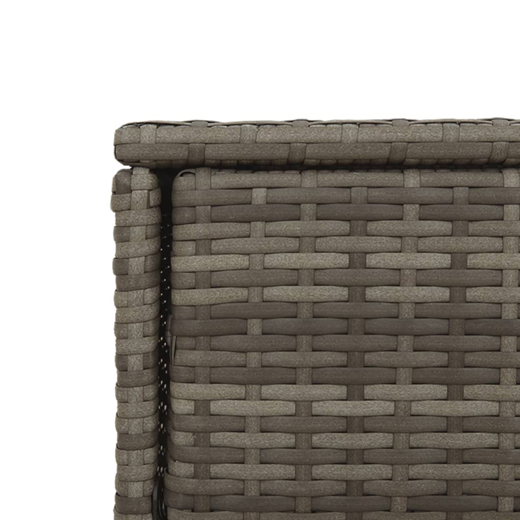 Tuinkast Poly Rattan 105 x 55 x 113 cm Grijs