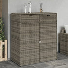 Tuinkast Poly Rattan 105 x 55 x 113 cm Grijs