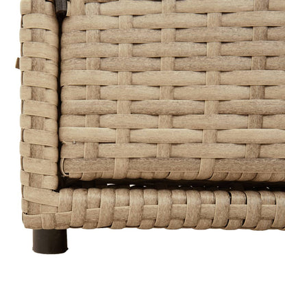 Tuinkast 110X55X60,5 Cm Poly Rattan Beige