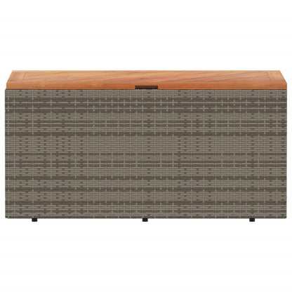 Tuinbox 110X50X54 Cm Poly Rattan En Acaciahout Grijs