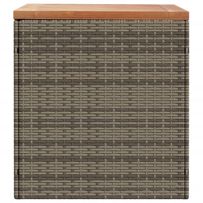 Tuinbox 110X50X54 Cm Poly Rattan En Acaciahout Grijs
