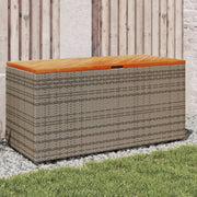 Tuinbox 110x50x54 cm poly rattan acaciahout grijs