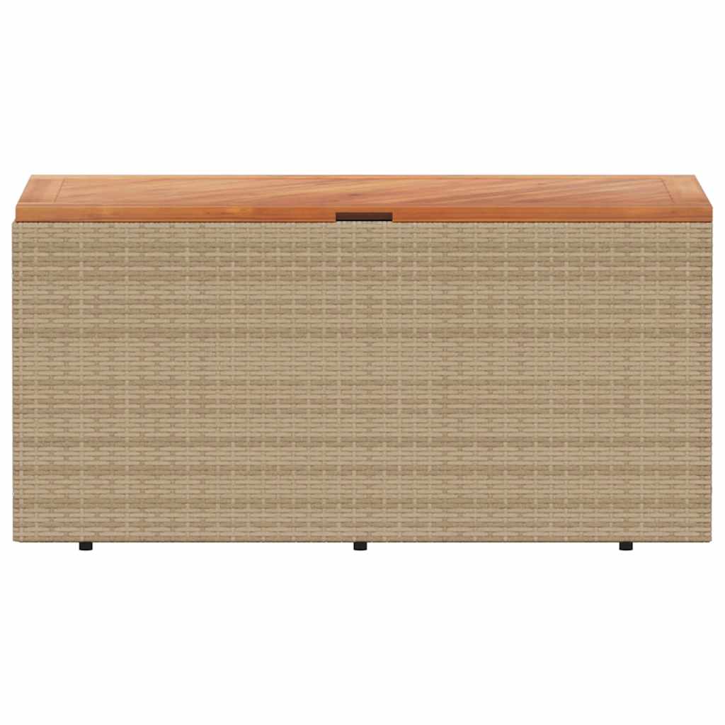 Tuinbox Poly Rattan En Acaciahout 110 x 50 x 54 cm