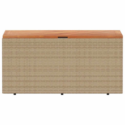 Tuinbox Poly Rattan En Acaciahout 110 x 50 x 54 cm