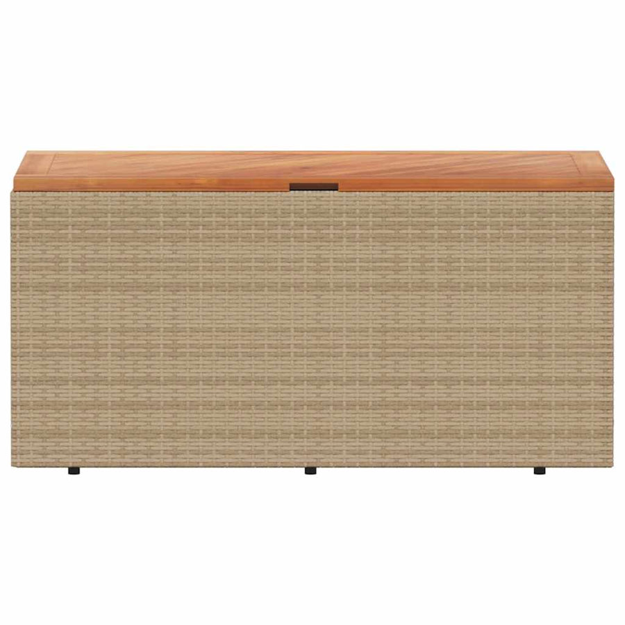 Tuinbox Poly Rattan En Acaciahout 110 x 50 x 54 cm