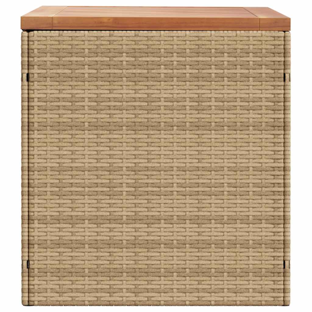 Tuinbox Poly Rattan En Acaciahout 110 x 50 x 54 cm