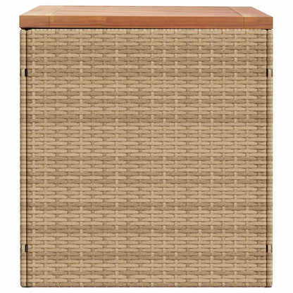Tuinbox Poly Rattan En Acaciahout 110 x 50 x 54 cm